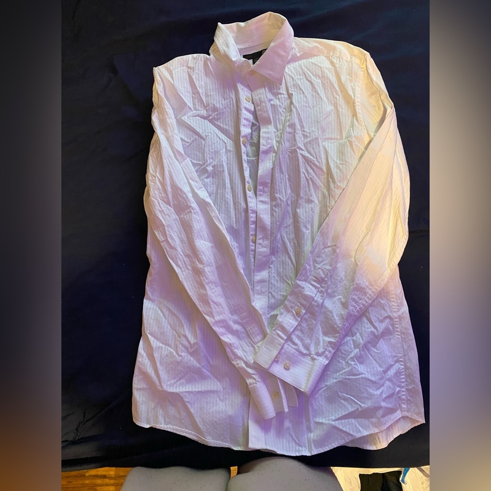 Men’s size L Slim fit white dress shirt.